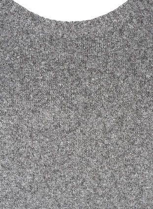 Pitkähihainen neulemekko pyöreällä pääntiellä, Dark Grey Melange, Packshot image number 2