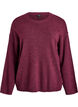 V&auml;lj&auml; neulepusero, jossa n&auml;kyv&auml;t saumat, Tumma Bordeaux, Packshot image number 0