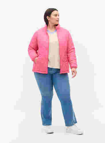 Tikkitakki vetoketjulla ja taskuilla, Hot Pink, Model image number 2