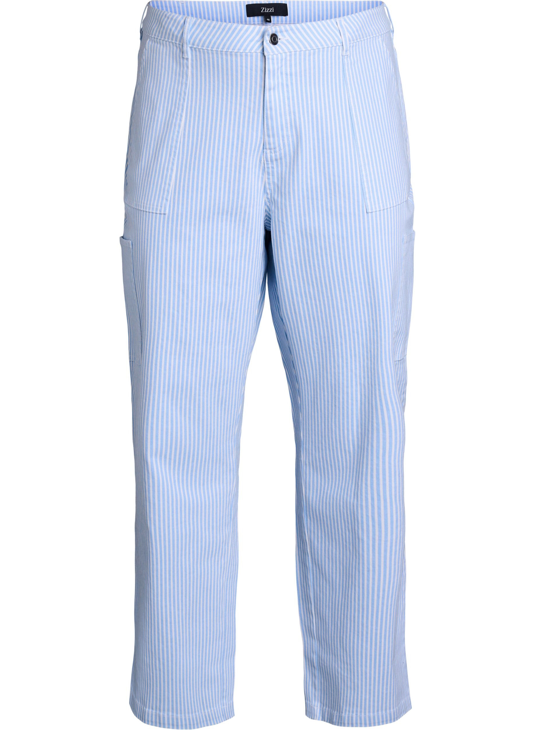 Korkeavy&ouml;t&auml;r&ouml;iset raidalliset cargofarkut