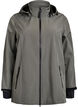 Lyhyt softshell-takki irrotettavalla hupulla, Harmaa, Packshot image number 0