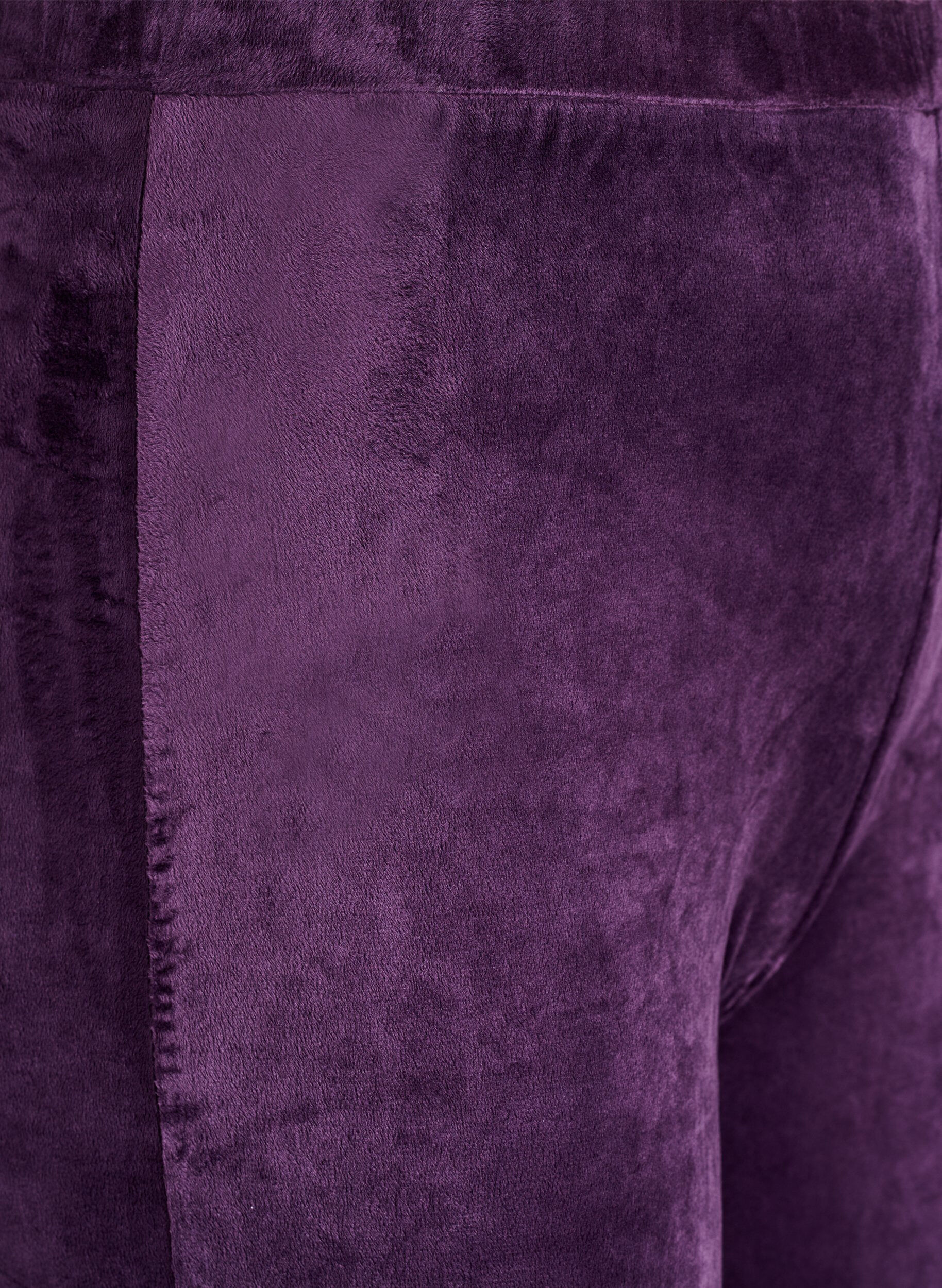 Zizzi Tiukat veluurileggingsit, Violetti, Packshot image number 2