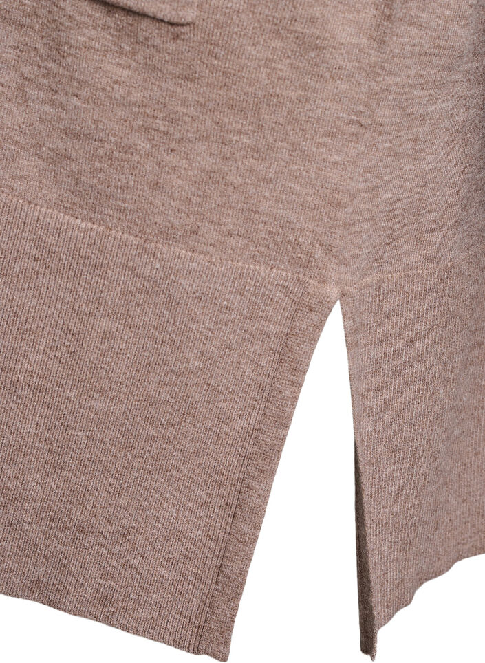 Pitkä neuletakki, jossa on taskut, Fossil w. TNT Mel. , Packshot image number 4