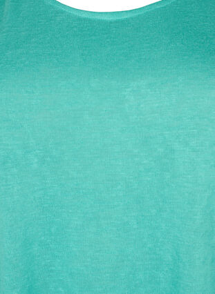 Toppi tekstuurilla ja pyöreällä pääntiellä, Turquoise, Packshot image number 2