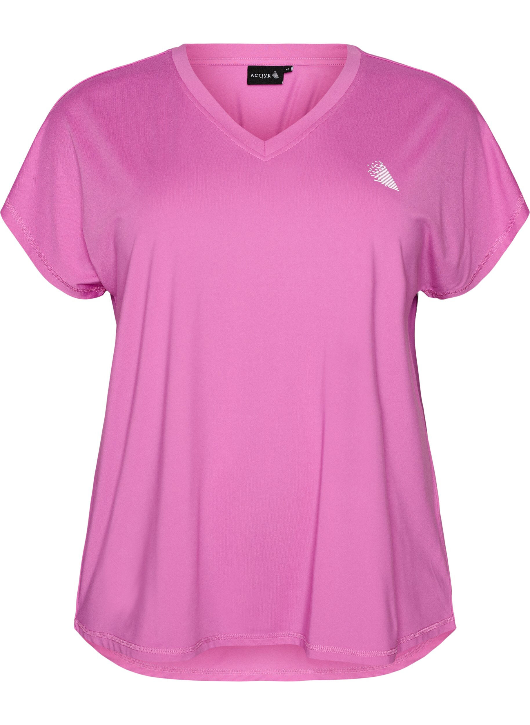 ZizziLyhythihainen t-paita treeniin v-aukolla, Violetti, Packshot image number 0