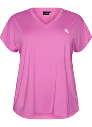 Lyhythihainen t-paita treeniin v-aukolla, Violetti