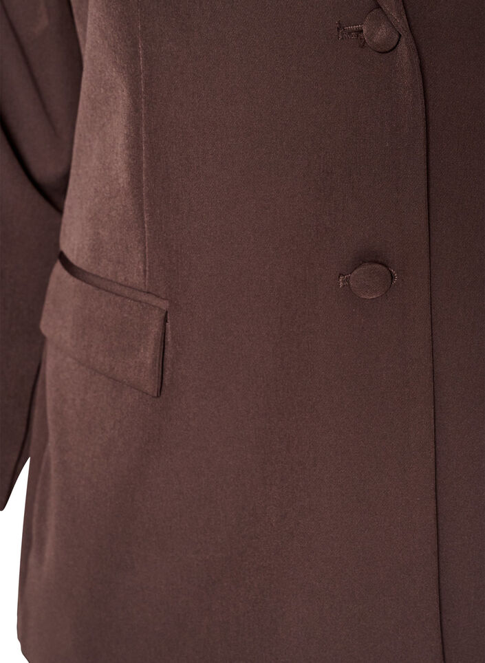 Klassinen bleiseri napituksella, Ruskea, Packshot image number 2