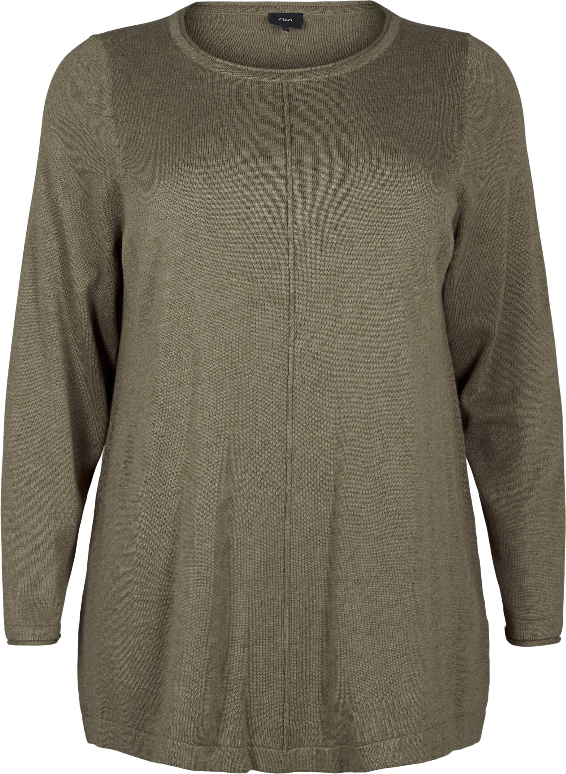 Zizzi Neule puuvillaviskoosisekoitteesta, Vihre&auml;, Packshot image number 0