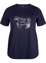 FLASH – kuviollinen t-paita, Navy Blazer Bloom