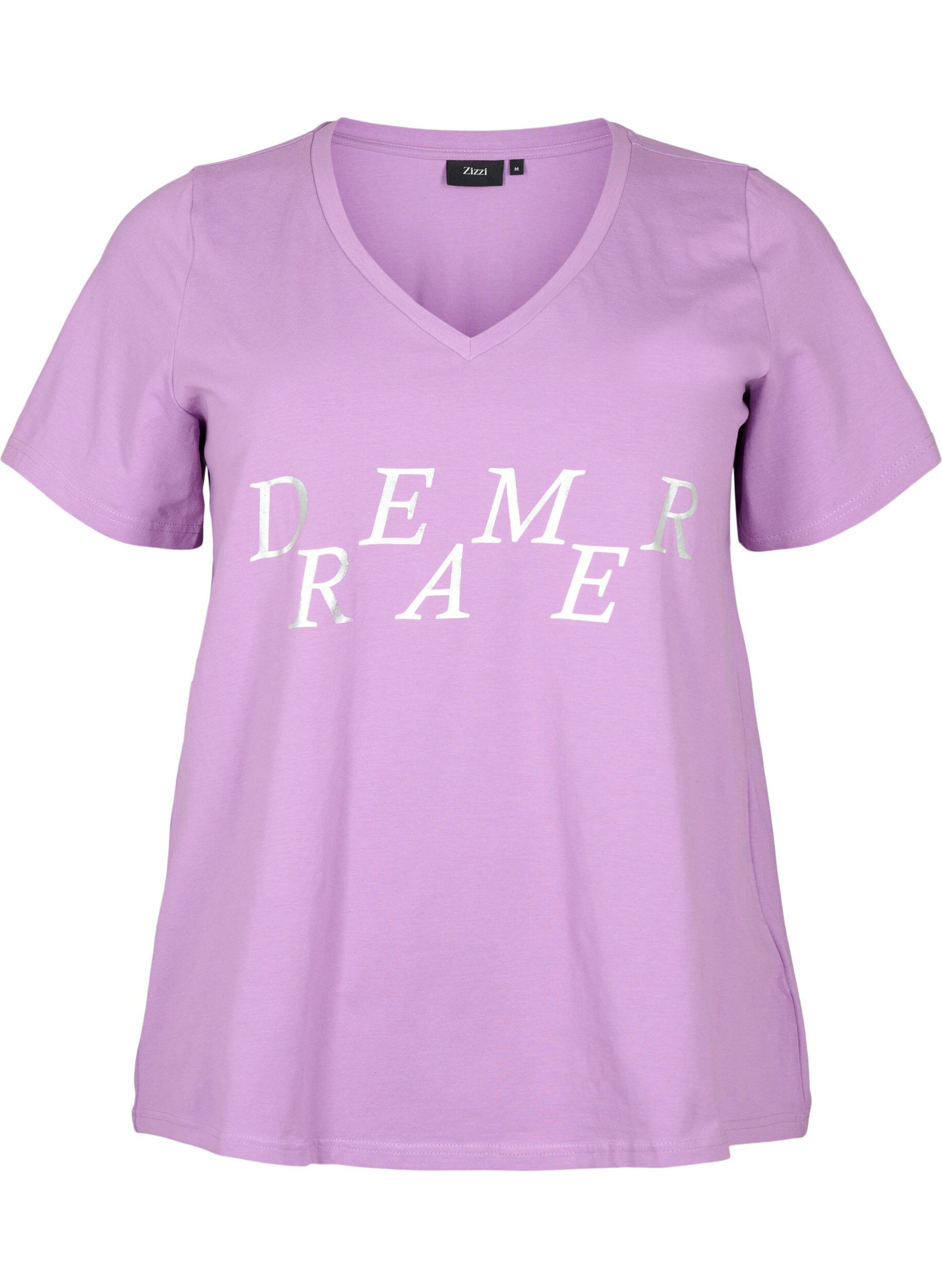 Zizzi Puuvillainen y&ouml;paita tekstipainatuksella, L.Crystal w.Dreamer, Packshot image number 0