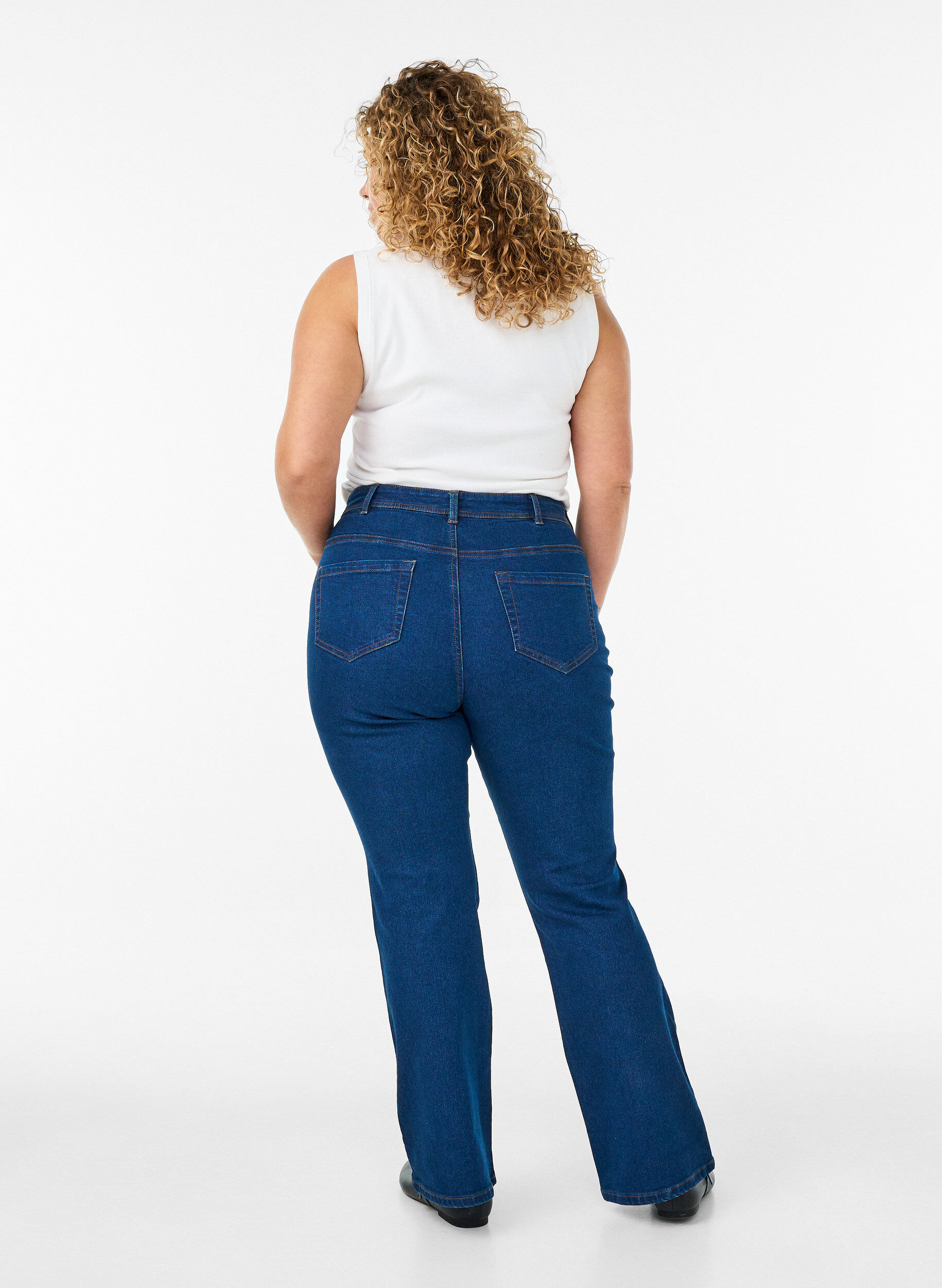 ZizziKorkeavy&ouml;t&auml;r&ouml;iset bootcut-farkut, Sininen, Model image number 1