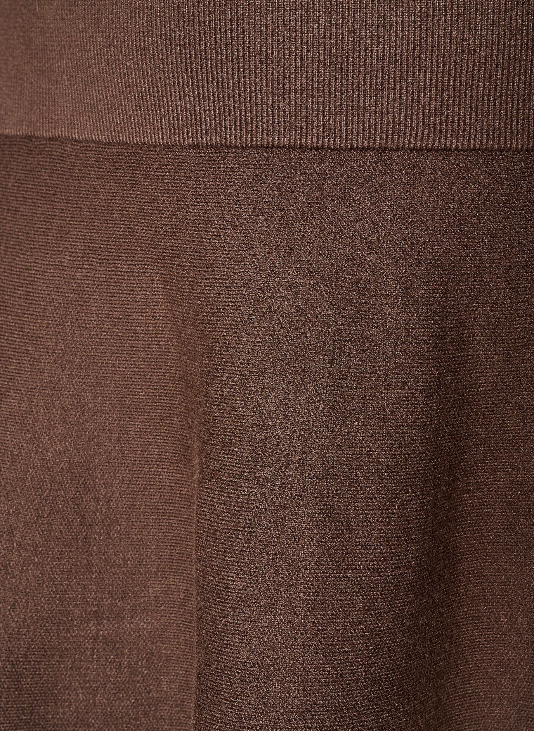 ZizziLyhyt neulottu A-linjainen hame, Ruskea, Packshot image number 2