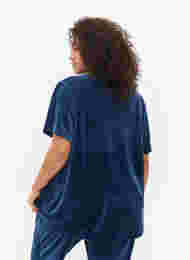 T-paita veluurista, Insignia Blue, Model