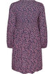 Mekko kuminauhallisella yl&auml;osalla ja pienikukkaisella kuosilla, Sininen, Packshot image number 1