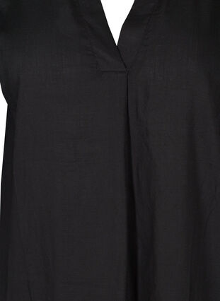 Pitkähihainen mekko viskoosista, Black, Packshot image number 2