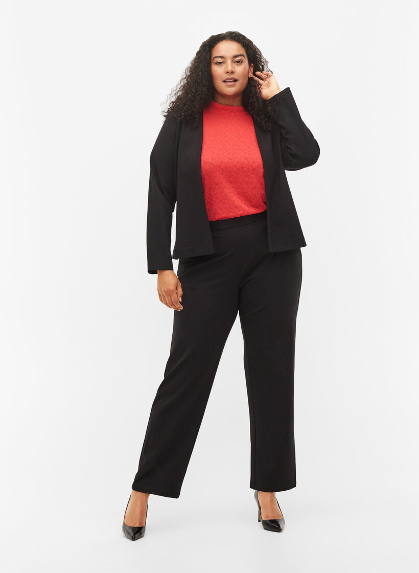 Tyköistuva pitsipusero pitkillä hihoilla, Hibiscus, Model image number 2