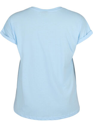 Lyhythihainen t-paita puuvillasekoitteesta, Chambray Blue , Packshot image number 1