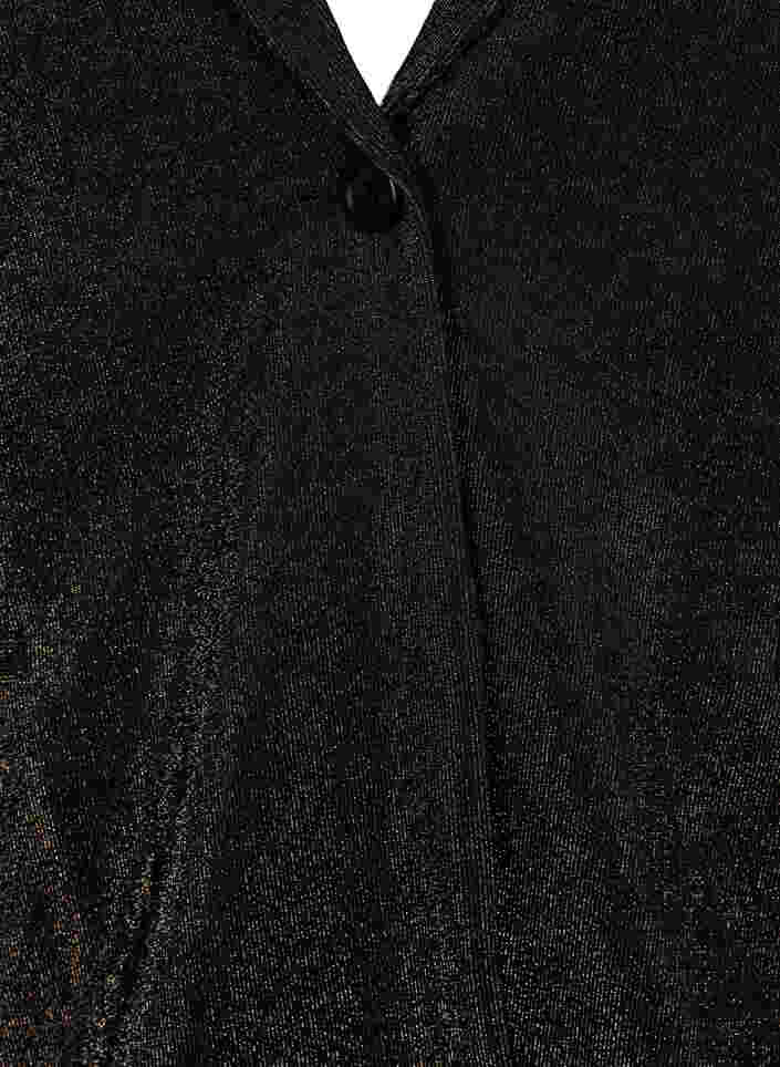 Bleiseri kimalteella ja napilla , Black w. Lurex, Packshot image number 2