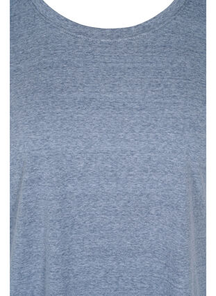 Meleerattu puuvillainen t-paita, Navy Blazer melange, Packshot image number 2