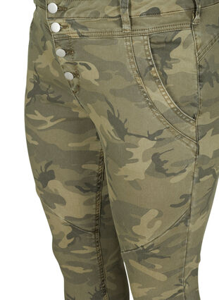 Tyköistuvat housut maastokuosilla, Camouflage, Packshot image number 2