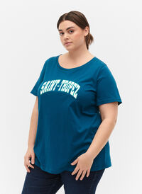 Puuvillainen t-paita printillä, Blue Coral SAINT, Model