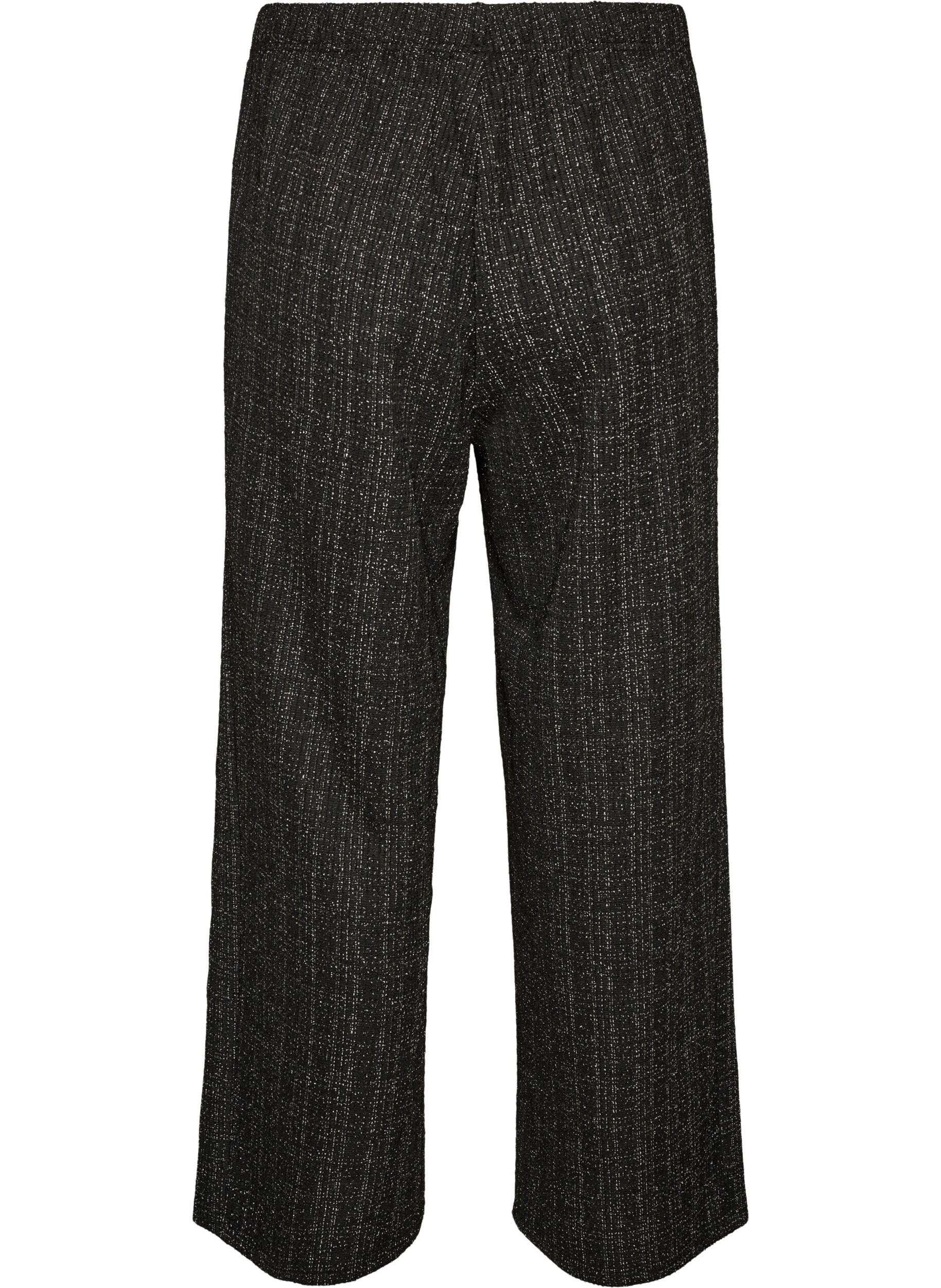 ZizziSuorat boucl&eacute;-housut, Musta, Packshot image number 1