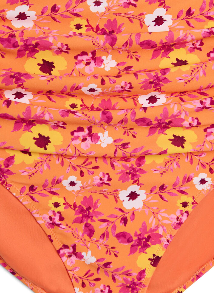 Korkeavy&ouml;t&auml;r&ouml;iset bikinihousut kuosilla, Oranssi, Packshot