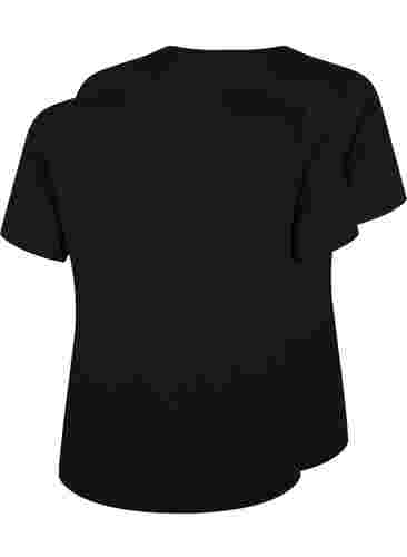 FLASH - 2 kpl t-paitoja pyöreällä pääntiellä , Black/Black, Packshot image number 1