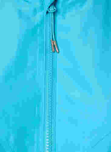 Lyhyt takki hupulla ja säädettävällä helmalla, River Blue, Packshot image number 2