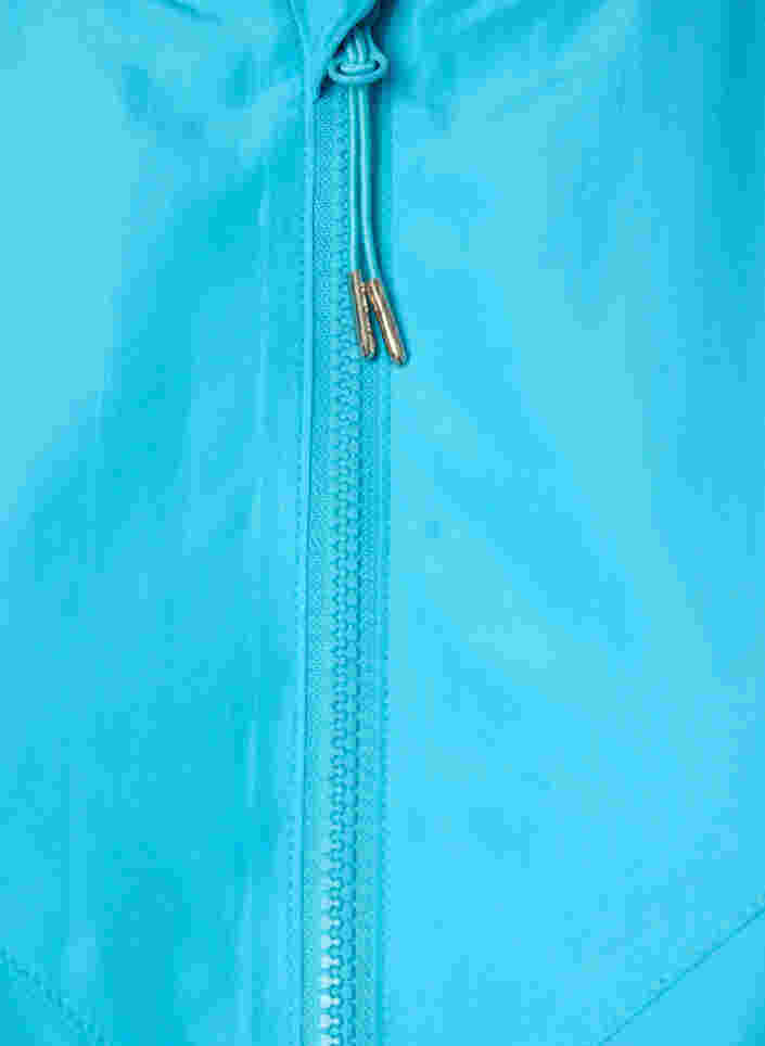 Lyhyt takki hupulla ja säädettävällä helmalla, River Blue, Packshot image number 2