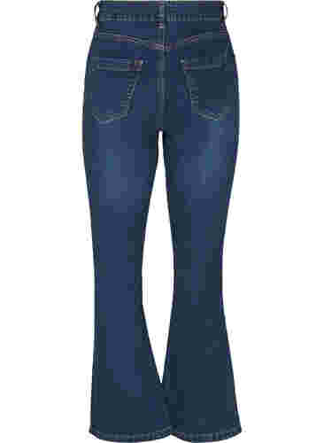 Korkeavyötäröiset Ellen bootcut-farkut, Dark Blue, Packshot image number 1