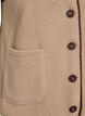Teddykankainen liivi kontrastireunuksilla, Beige, Packshot image number 3