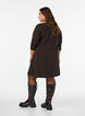 Lyhyt A-linjainen mekko 3/4-hihoilla, Ruskea, Model image number 2