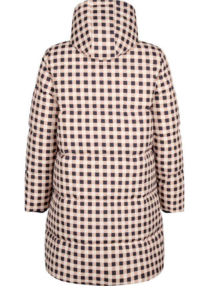 Ruudullinen toppatakki talveksi, Black w. Nomad Check, Packshot image number 1