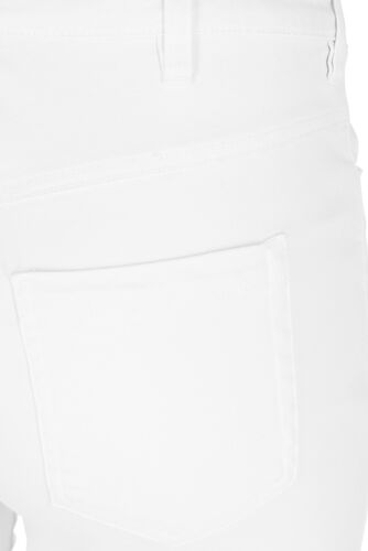 Korkeavyötäröiset Amy-farkkucaprit super slim fit, Bright White, Packshot image number 3