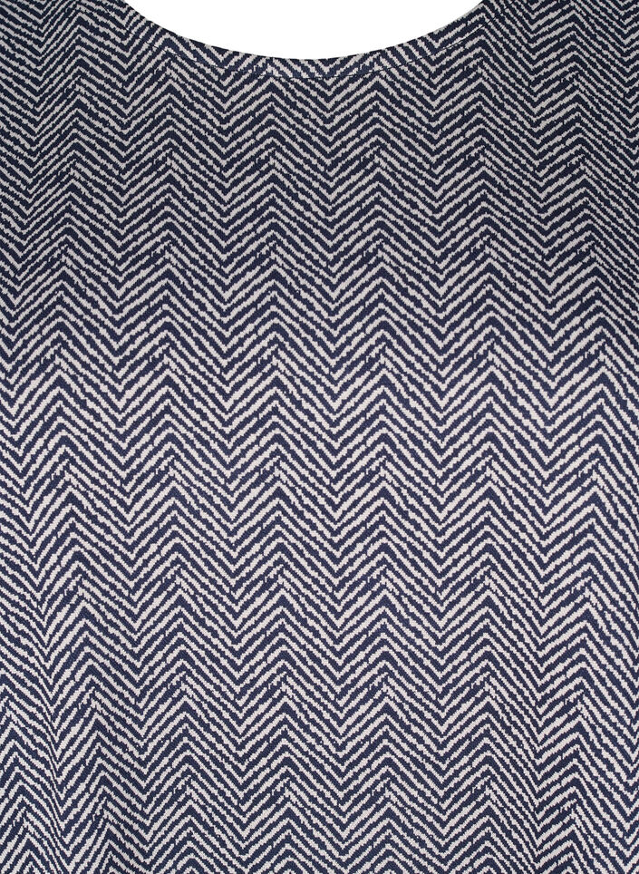 Ylisuuri pusero kuviolla, Sininen, Packshot image number 2