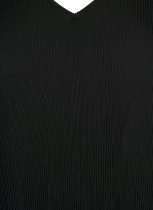 Pitkähihainen laskostettu tunika, Black, Packshot image number 2