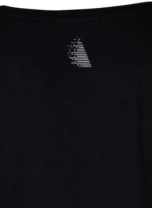 Lyhythihainen t-paita painatuksella treeniin, Black, Packshot image number 3