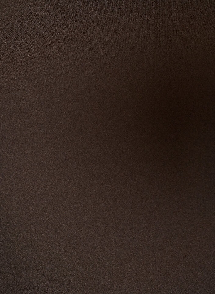 Lyhyt A-linjainen mekko 3/4-hihoilla, Ruskea, Packshot image number 2