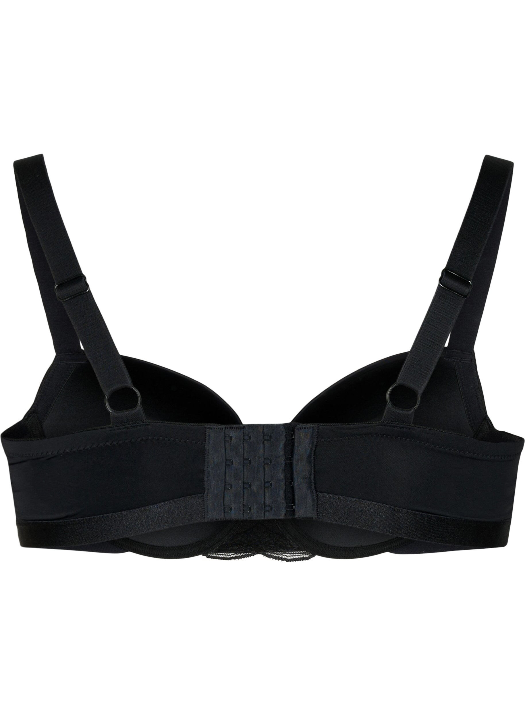 ZizziMuotoiltu rintaliivi meshill&auml;, Musta, Packshot image number 1