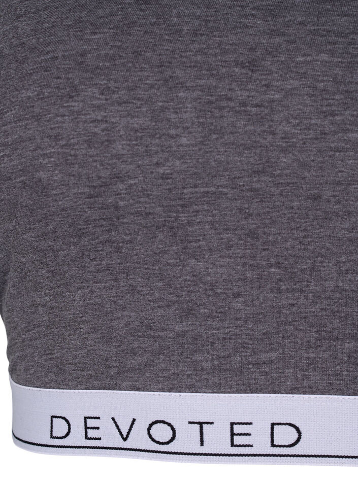 Meleeratut rintaliivit pyöreällä pääntiellä , Medium Grey Melange, Packshot image number 3