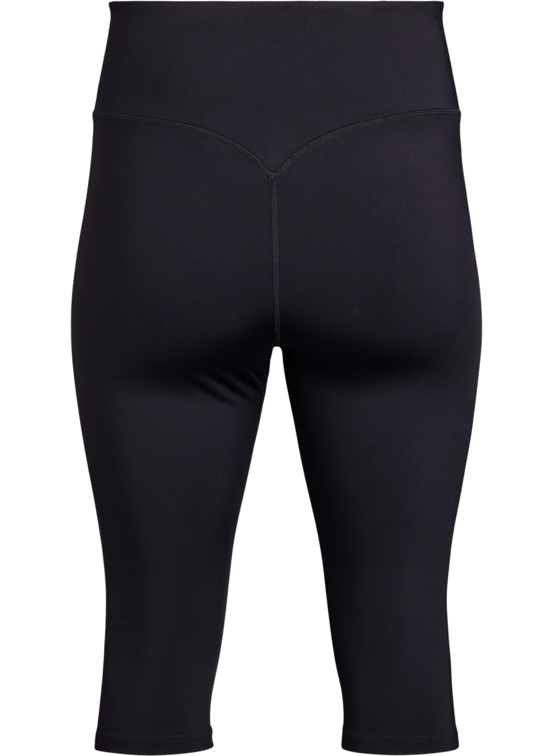 Zizzi CORE, kyykkykest&auml;v&auml;t 3/4-treenileggingsit taskulla, Musta, Packshot image number 1