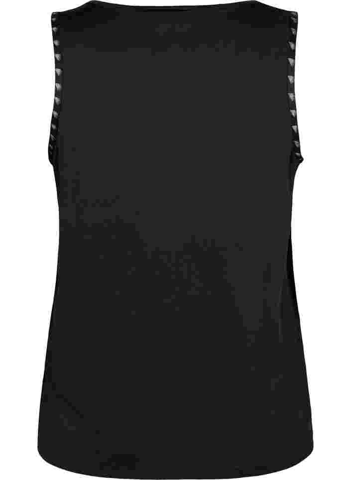 Yksivärinen treenitoppi , Black, Packshot image number 1