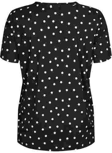 FLASH - T-paita kuosilla ja v-aukolla, Black Dot, Packshot image number 1