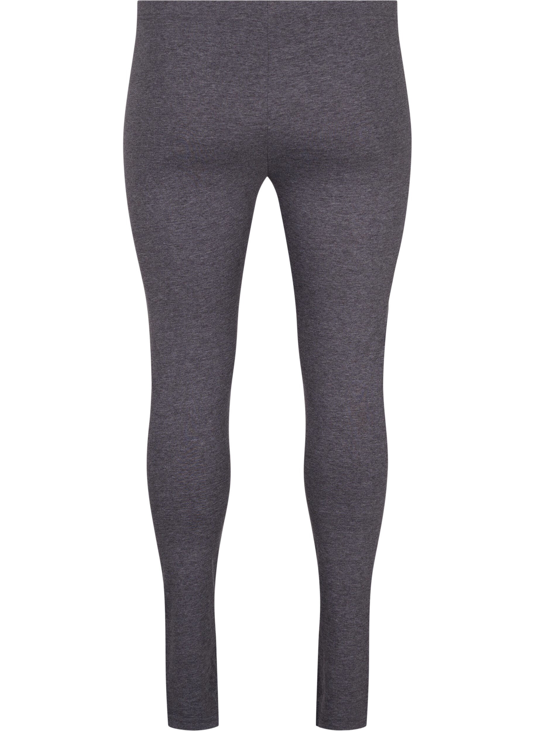 Zizzi Harmaat meleeratut leggingsit, Dark Grey Melange, Packshot image number 1