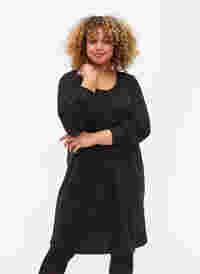 Pitkähihainen mekko selkäyksityiskohdilla, Black, Model