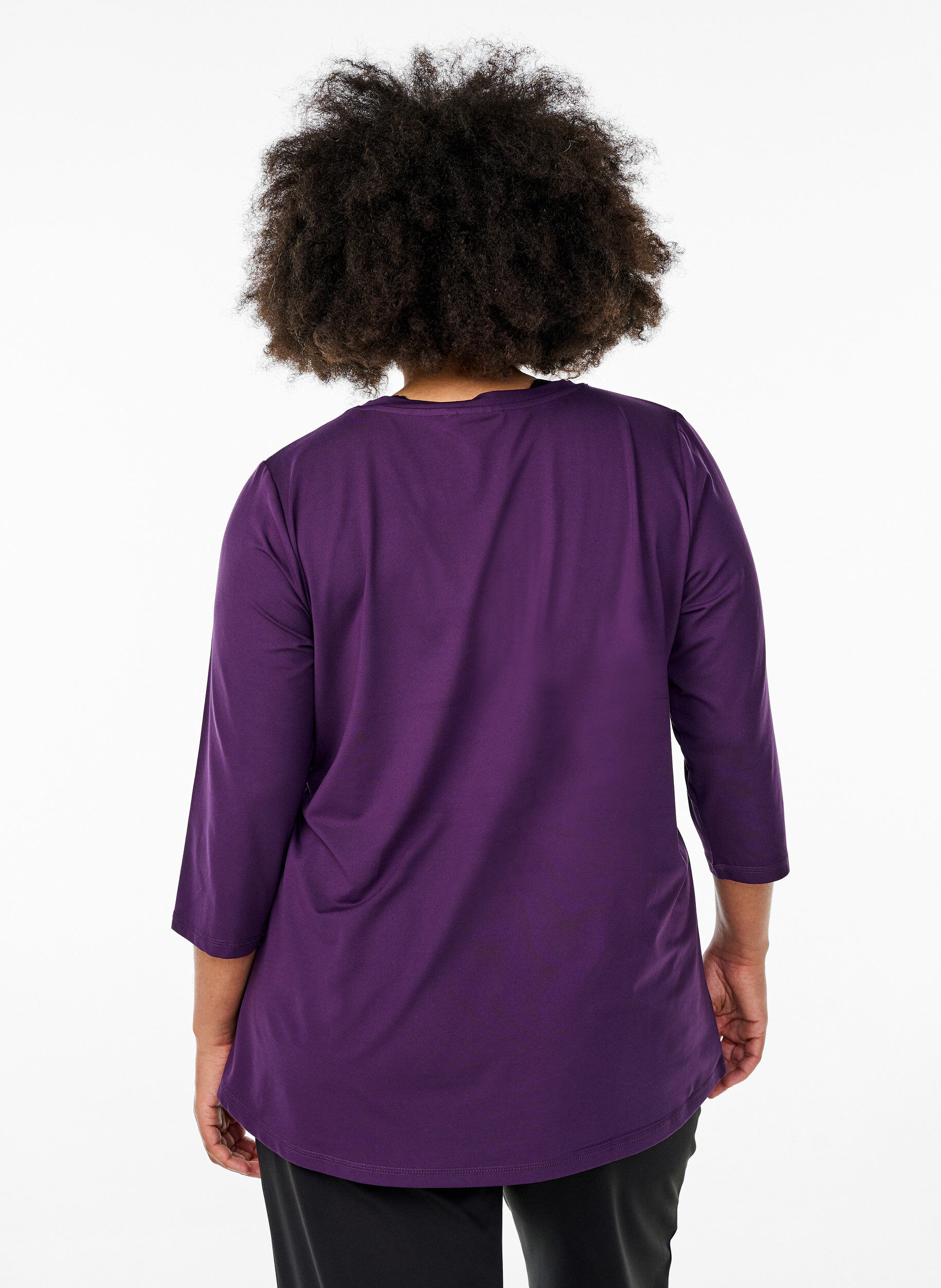 ZizziTreeniyl&auml;osa 3/4-hihoilla, Violetti, Model image number 2