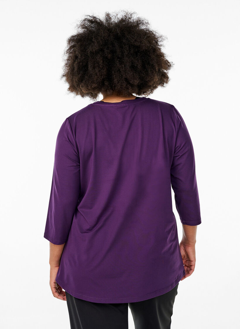 Treeniyl&auml;osa 3/4-hihoilla, Violetti, Model image number 2