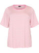 T-paita TENCEL&trade; Lyocellista ja raidoilla, Vaaleanpunainen, Packshot image number 0