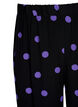 Pilkulliset viskoosihousut, Black w. Purple Dot, Packshot image number 2